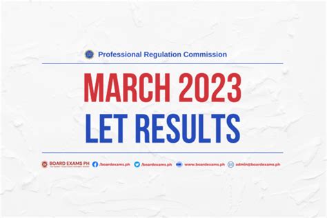 march 19 2023 let result|LIST OF PASSERS: March 2023 Licensure .